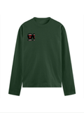 Male Full Sleeve T-Shirt | Regular Fit Men's | 180 GSM Bio-Washed Cotton Blend | DTG Print | Double Stitched Seam, Ribbed Neck | Personalized | DTG | Grunge | Assertiveness | Everyday | Assertive - right pocket - Bottle Green - mockup 4