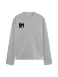 Male Full Sleeve T-Shirt | Regular Fit Men's | 180 GSM Bio-Washed Cotton Blend | DTG Print | Double Stitched Seam, Ribbed Neck | Personalized | DTG | Grunge | Assertiveness | Everyday | Assertive - right pocket - Grey Melange - mockup 4