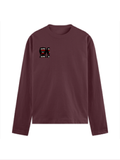 Male Full Sleeve T-Shirt | Regular Fit Men's | 180 GSM Bio-Washed Cotton Blend | DTG Print | Double Stitched Seam, Ribbed Neck | Personalized | DTG | Grunge | Assertiveness | Everyday | Assertive - right pocket - Maroon - mockup 4