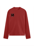 Male Full Sleeve T-Shirt | Regular Fit Men's | 180 GSM Bio-Washed Cotton Blend | DTG Print | Double Stitched Seam, Ribbed Neck | Personalized | DTG | Grunge | Assertiveness | Everyday | Assertive - right pocket - Red - mockup 4