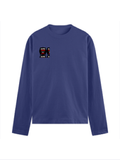 Male Full Sleeve T-Shirt | Regular Fit Men's | 180 GSM Bio-Washed Cotton Blend | DTG Print | Double Stitched Seam, Ribbed Neck | Personalized | DTG | Grunge | Assertiveness | Everyday | Assertive - right pocket - Royal Blue - mockup 4