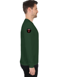 Male Full Sleeve T-Shirt | Regular Fit Men's | 180 GSM Bio-Washed Cotton Blend | DTG Print | Double Stitched Seam, Ribbed Neck | Personalized | DTG | Grunge | Assertiveness | Everyday | Assertive - right sleeve - Bottle Green - mockup 6