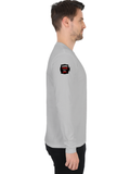 Male Full Sleeve T-Shirt | Regular Fit Men's | 180 GSM Bio-Washed Cotton Blend | DTG Print | Double Stitched Seam, Ribbed Neck | Personalized | DTG | Grunge | Assertiveness | Everyday | Assertive - right sleeve - Grey Melange - mockup 6