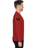 Male Full Sleeve T-Shirt | Regular Fit Men's | 180 GSM Bio-Washed Cotton Blend | DTG Print | Double Stitched Seam, Ribbed Neck | Personalized | DTG | Grunge | Assertiveness | Everyday | Assertive - right sleeve - Red - mockup 6