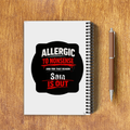 NotePad | A5 Size | Digital Print | 120 Pages | Unisex | Personalized | Grunge | Assertiveness | Everyday | Assertive - back - White - mockup 2