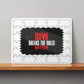 MDF Wooden Puzzles | 6x8 Inch | 30 Pieces | Durable MDF | Glossy Finish | Sublimation Print | Lightweight | Waterproof | Fade-Proof | Unisex | Personalized | Bold | Defiance | Everyday | Assertive | Breaks The Rules - front - White - mockup 1