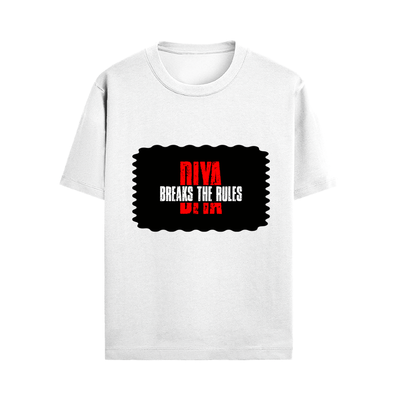Male Standard Crew T-Shirt | Regular Fit | 100% Cotton (180 GSM) | DTG Print | Durable & Comfortable | Adult | Personalized | DTG | Bold | Defiance | Everyday | Assertive | Breaks The Rules - front - White - mockup 1