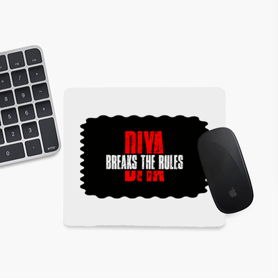 Mouse Pad | Unisex Adults | Sublimation Print | 3mm Thick, Skid-Proof, Fade-Proof | Personalized | Bold | Defiance | Everyday | Assertive | Breaks The Rules - front - Square - White - mockup 1