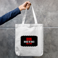 Tote Bag Zipper | Unisex | 100% Cotton Canvas | Printing, Embroidery | Zipper Closure, Long Handle | Everyday Carry | Personalized | Embroidery | DTG | Bold | Defiance | Everyday | Assertive | Breaks The Rules