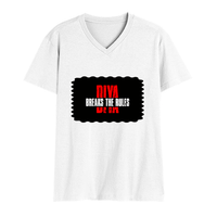 Male V Neck T-Shirt | Regular Fit | 180 GSM Bio-Washed Cotton | DTF Print | Double Stitched, Pre-Shrunk | Men | Personalized | DTF | Bold | Defiance | Everyday | Assertive | Breaks The Rules