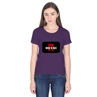 Women's Classic Crew T-Shirt | Regular Fit | 180 GSM Bio-Washed Cotton | DTF Print Ready | Double Stitched, Pre-Shrunk | Personalized | DTF | Bold | Defiance | Everyday | Assertive | Breaks The Rules