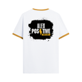 Ringer T-shirt | Unisex Regular Fit | 100% Cotton DTF/DTG | Contrast Rib Neck Bio Washed Pre-Shrunk | Adults | Personalized | DTF | Grunge | Positive Affirmations | Energy | Everyday | Uplifting - back - Mustard yellow off white - mockup 2