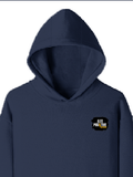 Pullover Hoodie | Unisex Regular Fit | Tri-Layer Cotton Blend | DTG Print Ready | Adults | Personalized | DTG | Grunge | Positive Affirmations | Energy | Everyday | Uplifting - left pocket - Navy Blue - mockup 3