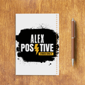 Sketchbook | A5 Spiral Bound | Digital Print Cover | 140 GSM Paper | Unisex | Personalized | Grunge | Positive Affirmations | Energy | Everyday | Uplifting - back - White - mockup 2