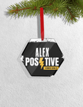 Christmas Ornaments | 3x3-inch | Acrylic UV Printed | Lightweight, Waterproof, Fade-Proof, Satin Ribbon | Unisex Adult | Personalized | Grunge | Positive Affirmations | Energy | Everyday | Uplifting - front_Hexagon - Hexagon - mockup 3