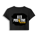 Female Baby Tee | Cropped Fit, Gen Z | 95% Cotton 5% Spandex, DTG | Stretchable, Breathable, Pre-Shrunk | Women | Personalized | DTG | Grunge | Positive Affirmations | Energy | Everyday | Uplifting - back - Black - mockup 2