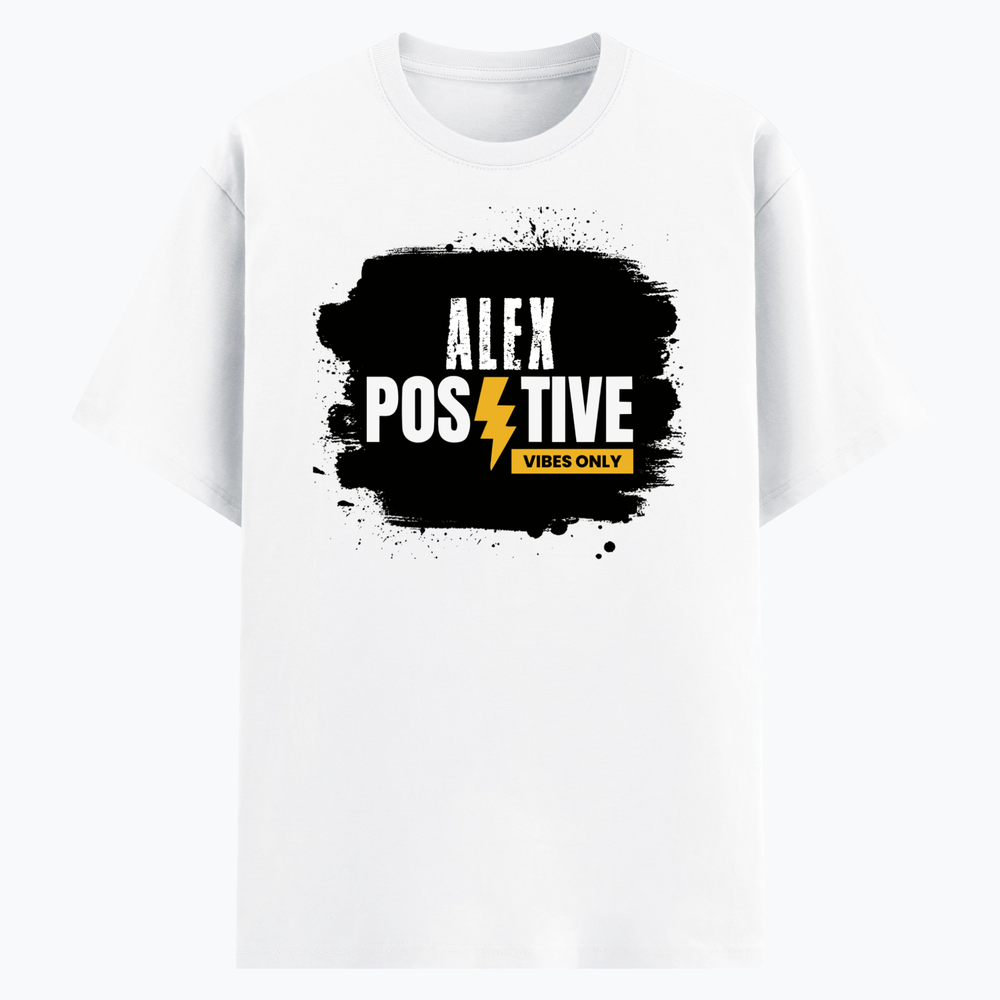 Cotton Stretch T-Shirt | Unisex Adult | 95% Cotton 5% Spandex Blend | 240 GSM, Breathable, Flexible | DTF Print Ready | Personalized | DTF | Grunge | Positive Affirmations | Energy | Everyday | Uplifting - front - White - mockup 1