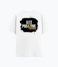Cotton Stretch T-Shirt | Unisex Adult | 95% Cotton 5% Spandex Blend | 240 GSM, Breathable, Flexible | DTF Print Ready | Personalized | DTF | Grunge | Positive Affirmations | Energy | Everyday | Uplifting - back - White - mockup 2