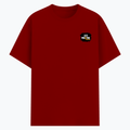 Cotton Stretch T-Shirt | Unisex Adult | 95% Cotton 5% Spandex Blend | 240 GSM, Breathable, Flexible | DTF Print Ready | Personalized | DTF | Grunge | Positive Affirmations | Energy | Everyday | Uplifting - left pocket - Red - mockup 3