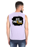 Men's Sleeveless T-Shirt | Regular Fit | 180 GSM Bio-Washed Cotton DTG | Pre-Shrunk, Double Stitched | For Gym & Casual Wear | Personalized | DTG | Grunge | Positive Affirmations | Energy | Everyday | Uplifting - back - Lavender - mockup 2