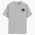 Basic T-Shirt | Unisex XS-2XL | Poly-Cotton Blend | Soft Finish & Durable | Everyday Wear | Personalized | DTG | Grunge | Positive Affirmations | Energy | Everyday | Uplifting - left pocket - Grey Melange - mockup 3