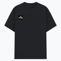 Basic T-Shirt | Unisex Fit, Sizes XS-2XL | 180 GSM Poly-Cotton Blend, DTF Ready | Bio-Wash, Silicon Finish, Durable Stitching | Adults | Personalized | DTF | Grunge | Positive Affirmations | Energy | Everyday | Uplifting - right pocket - Black melange - mockup 4