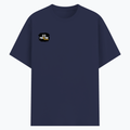Basic T-Shirt | Unisex Fit, Sizes XS-2XL | 180 GSM Poly-Cotton Blend, DTF Ready | Bio-Wash, Silicon Finish, Durable Stitching | Adults | Personalized | DTF | Grunge | Positive Affirmations | Energy | Everyday | Uplifting - right pocket - Navy Blue - mockup 4