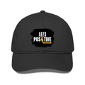 Classic Trucker Cap | Unisex | DTG Print | Breathable Mesh Back | Adjustable Snapback | Personalized | DTG | Grunge | Positive Affirmations | Energy | Everyday | Uplifting - front - Black - mockup 1