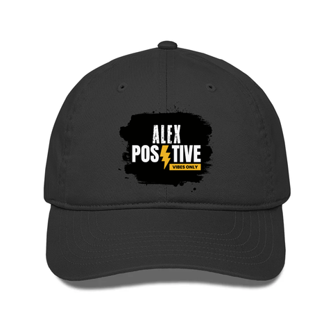 Classic Trucker Cap | Unisex | DTG Print | Breathable Mesh Back | Adjustable Snapback | Personalized | DTG | Grunge | Positive Affirmations | Energy | Everyday | Uplifting - front - Black - mockup 1