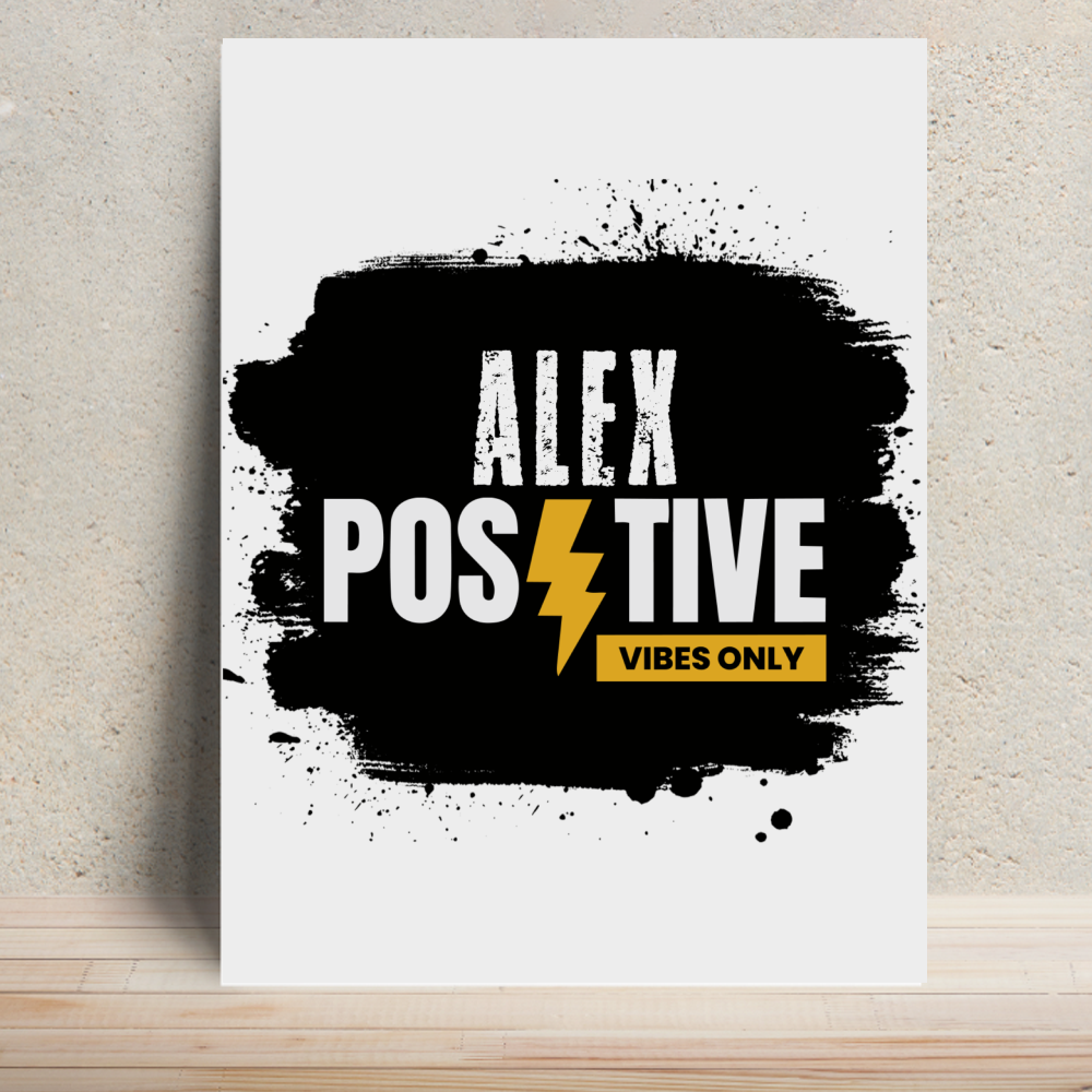 Metal Posters | 8x11.7 & 11.7x15.7 in | 1mm Thick Metal | Magnetic Mount, Waterproof, Glossy Finish | Unisex Home Decor | Personalized | Grunge | Positive Affirmations | Energy | Everyday | Uplifting - front - White - mockup 1