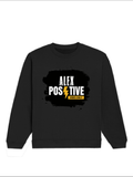 Oversized Sweatshirt | Roomy Relaxed Fit | 400 GSM Cotton Blend | Pre-Shrunk Drop Shoulder | Unisex Adult | Personalized | DTG | Grunge | Positive Affirmations | Energy | Everyday | Uplifting - front - Black - mockup 1