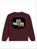 Oversized Sweatshirt | Roomy Relaxed Fit | 400 GSM Cotton Blend | Pre-Shrunk Drop Shoulder | Unisex Adult | Personalized | DTG | Grunge | Positive Affirmations | Energy | Everyday | Uplifting - back - Maroon - mockup 2