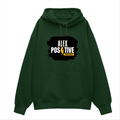 Oversized Hoodie | Unisex Relaxed Fit | 400 GSM Cotton Blend | DTG Printed | Drop Shoulder, Pre-Shrunk | Adults | Personalized | DTG | Grunge | Positive Affirmations | Energy | Everyday | Uplifting - front - Bottle Green - mockup 1