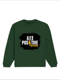 Oversized Sweatshirt | Roomy Relaxed Fit | 400 GSM Cotton Blend | Pre-Shrunk Drop Shoulder | Unisex Adult | Personalized | DTF | Grunge | Positive Affirmations | Energy | Everyday | Uplifting - front - Bottle Green - mockup 1