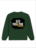 Oversized Sweatshirt | Roomy Relaxed Fit | 400 GSM Cotton Blend | Pre-Shrunk Drop Shoulder | Unisex Adult | Personalized | DTF | Grunge | Positive Affirmations | Energy | Everyday | Uplifting - back - Bottle Green - mockup 2