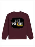 Oversized Sweatshirt | Roomy Relaxed Fit | 400 GSM Cotton Blend | Pre-Shrunk Drop Shoulder | Unisex Adult | Personalized | DTF | Grunge | Positive Affirmations | Energy | Everyday | Uplifting - back - Maroon - mockup 2