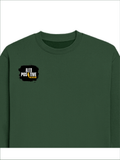 Oversized Sweatshirt | Roomy Relaxed Fit | 400 GSM Cotton Blend | Pre-Shrunk Drop Shoulder | Unisex Adult | Personalized | DTF | Grunge | Positive Affirmations | Energy | Everyday | Uplifting - right pocket - Bottle Green - mockup 4