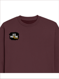 Oversized Sweatshirt | Roomy Relaxed Fit | 400 GSM Cotton Blend | Pre-Shrunk Drop Shoulder | Unisex Adult | Personalized | DTF | Grunge | Positive Affirmations | Energy | Everyday | Uplifting - right pocket - Maroon - mockup 4