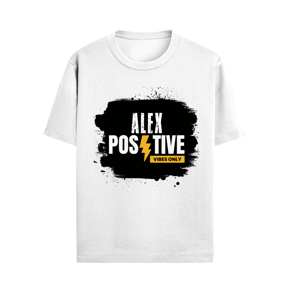 Male Standard Crew T-Shirt | Regular Fit | 100% Cotton (180 GSM) | DTG Print | Durable & Comfortable | Adult | Personalized | DTG | Grunge | Positive Affirmations | Energy | Everyday | Uplifting - front - White - mockup 1