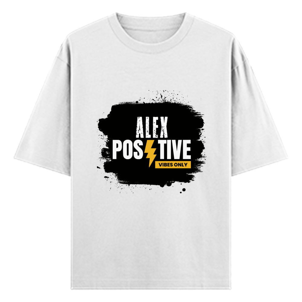 Oversized Standard T-Shirt | Unisex Relaxed Fit | 100% Super Combed Cotton DTG | Soft, Breathable & Durable | Adult | Personalized | DTG | Grunge | Positive Affirmations | Energy | Everyday | Uplifting - front - White - mockup 1