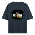 Oversized Standard T-Shirt | Unisex Relaxed Fit | 100% Super Combed Cotton DTG | Soft, Breathable & Durable | Adult | Personalized | DTG | Grunge | Positive Affirmations | Energy | Everyday | Uplifting - back - Navy Blue - mockup 2