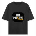 Oversized Standard T-Shirt | Unisex Oversized Fit | 180 GSM 100% Super Combed Cotton | DTF Print | Soft & Durable | Personalized | DTF | Grunge | Positive Affirmations | Energy | Everyday | Uplifting - front - Black - mockup 1