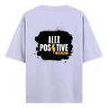 Oversized Standard T-Shirt | Unisex Oversized Fit | 180 GSM 100% Super Combed Cotton | DTF Print | Soft & Durable | Personalized | DTF | Grunge | Positive Affirmations | Energy | Everyday | Uplifting - back - Lavender - mockup 2