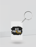 Keychain | Rectangle, Square, Slim Options | Acrylic UV Printed | Fade-Proof, Glossy Finish | Unisex | Personalized | Grunge | Positive Affirmations | Energy | Everyday | Uplifting - back_Rectangle - White - mockup 4