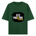Oversized Classic T-Shirt | Unisex Oversized Fit | 100% Super-Combed Cotton | Pre-Shrunk & Ribbed Neck | Adults | Personalized | DTG | Grunge | Positive Affirmations | Energy | Everyday | Uplifting - front - Bottle Green - mockup 1