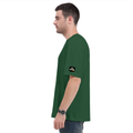 Oversized Classic T-Shirt | Unisex Oversized Fit | 100% Super-Combed Cotton | Pre-Shrunk & Ribbed Neck | Adults | Personalized | DTG | Grunge | Positive Affirmations | Energy | Everyday | Uplifting - right sleeve - Bottle Green - mockup 6
