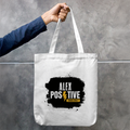 Tote Bag Zipper | Unisex | 100% Cotton Canvas | Printing, Embroidery | Zipper Closure, Long Handle | Everyday Carry | Personalized | Embroidery | DTG | Grunge | Positive Affirmations | Energy | Everyday | Uplifting - back - mockup 2
