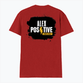 Men's V-Neck T-Shirt | Regular Fit | 180 GSM Bio-Washed Cotton | DTG Print | Durable | Personalized | DTG | Grunge | Positive Affirmations | Energy | Everyday | Uplifting - back - Red - mockup 2