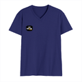 Male V Neck T-Shirt | Regular Fit | 180 GSM Bio-Washed Cotton | DTF Print | Double Stitched, Pre-Shrunk | Men | Personalized | DTF | Grunge | Positive Affirmations | Energy | Everyday | Uplifting - right pocket - Royal Blue - mockup 4