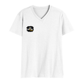 Male V Neck T-Shirt | Regular Fit | 180 GSM Bio-Washed Cotton | DTF Print | Double Stitched, Pre-Shrunk | Men | Personalized | DTF | Grunge | Positive Affirmations | Energy | Everyday | Uplifting - right pocket - White - mockup 4